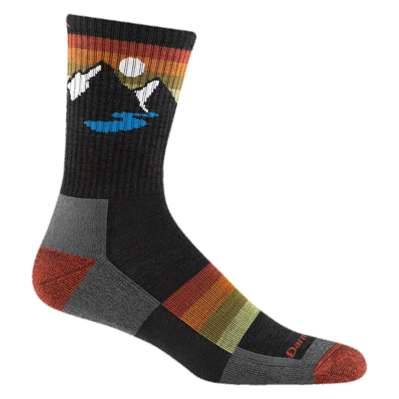 Darn Tough Vermont Men's Sunset Ridge Micro Crew Lightweight Hiking Socks Charcoal 1997 sold by Orleans Shoe Co.