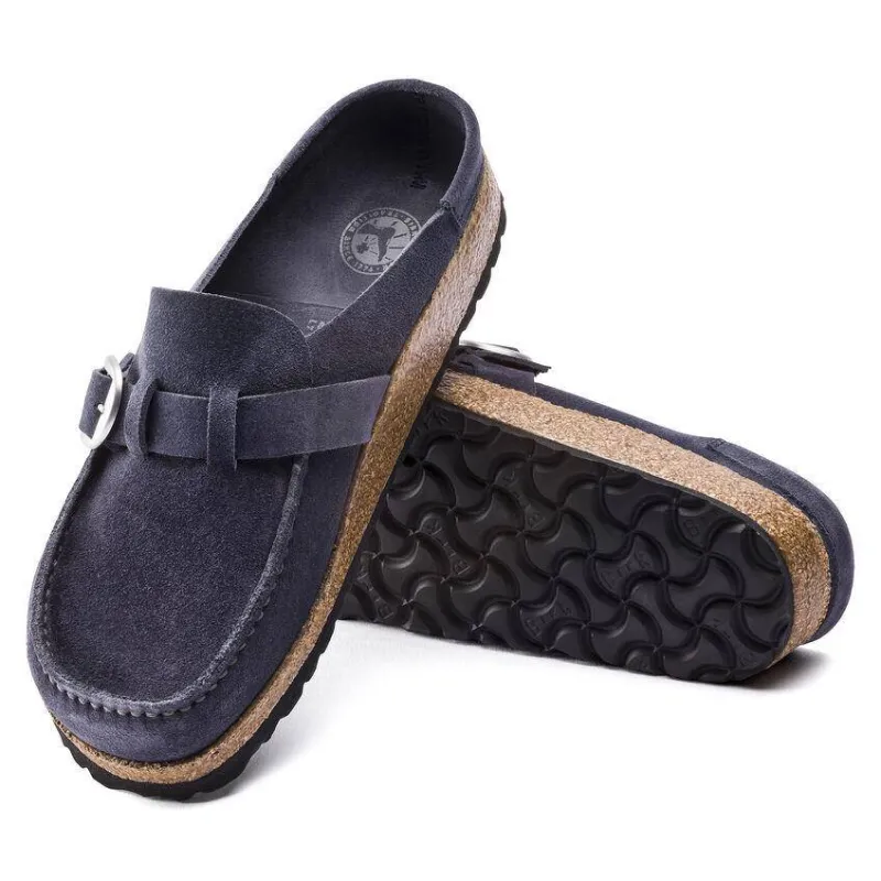 Birkenstock Women's Buckley Navy Suede Leather Clogs sold by Orleans Shoe Co.