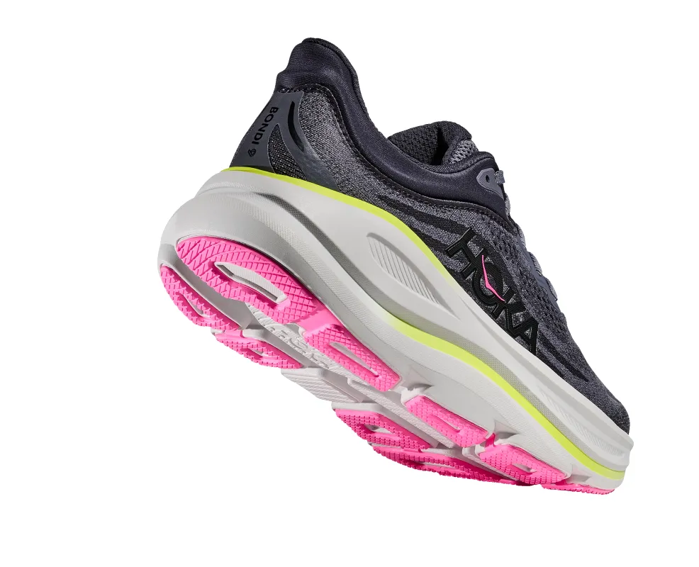 Hoka Women's Bondi 9 Charcoal Grey Grey Skies sold by Orleans Shoe Co.