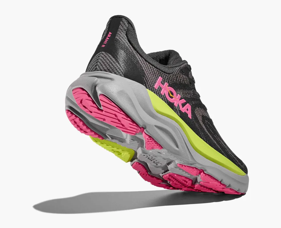 Hoka Women's Arahi 8 Charcoal Grey Grey Skies sold by Orleans Shoe Co.