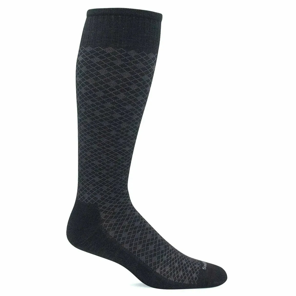 SockWell Men's Featherweight Moderate Graduated Compression Socks Black Multi sold by Orleans Shoe Co.