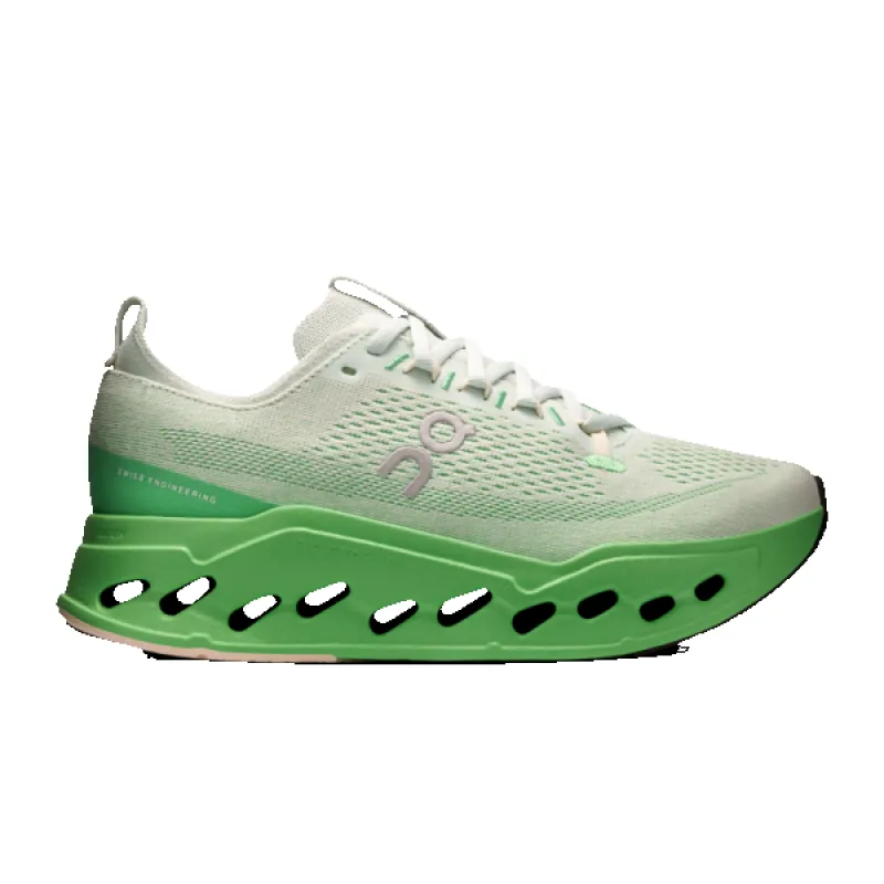 On Women's Cloudsurfer Max Mineral Honeydew sold by Orleans Shoe Co.