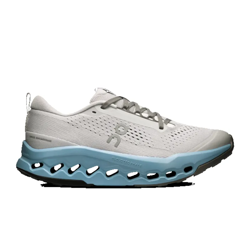 On Women's Cloudsurfer Trail 2 Glacier Dust sold by Orleans Shoe Co.