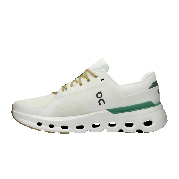 On Women's Cloudrunner 2 White Green sold by Orleans Shoe Co. product image thumbnail 3