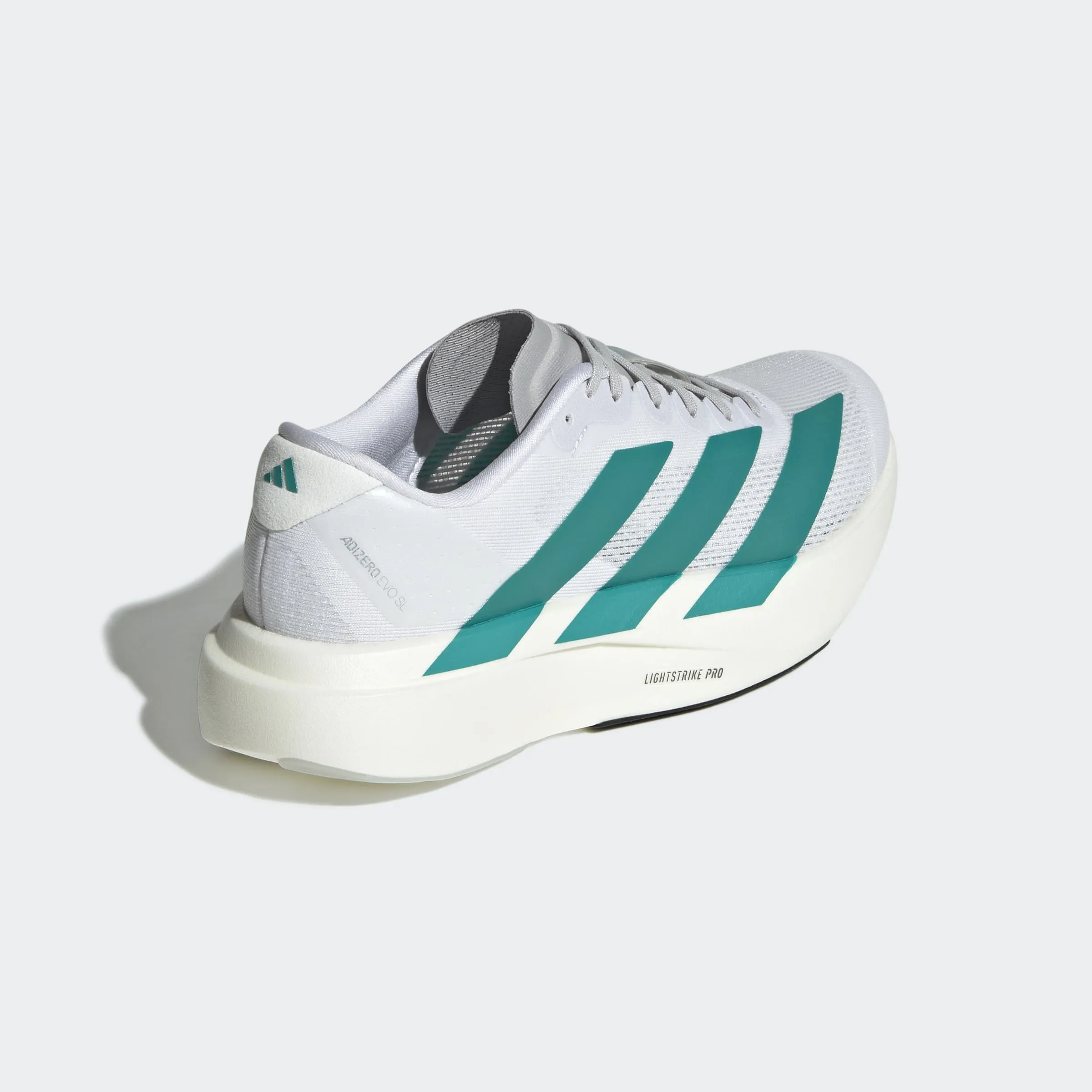 Adidas Women's Adizero Evo SL Cloud White Pure Teal Grey Two JS4451 sold by Orleans Shoe Co. product image thumbnail 5