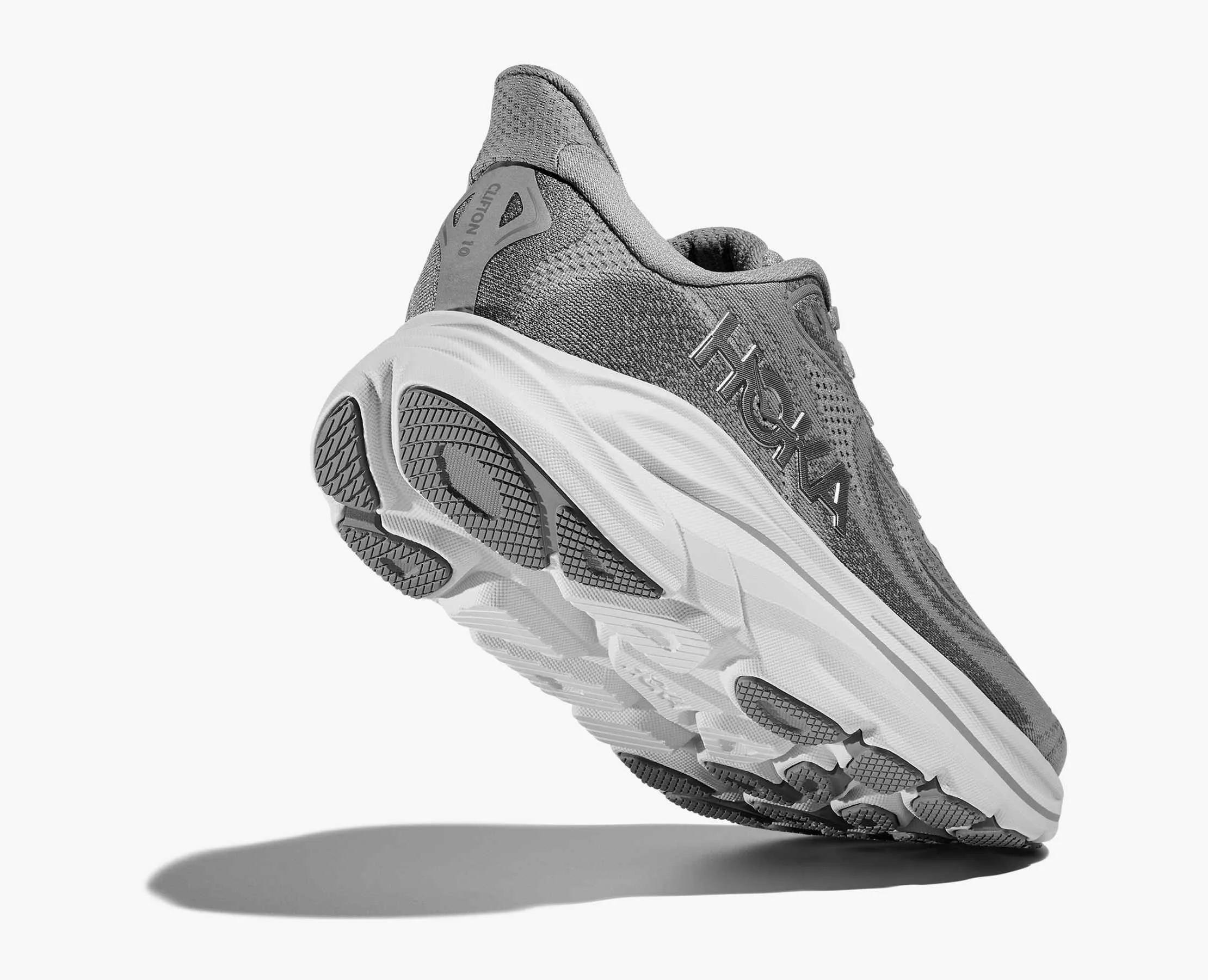 Hoka Women's Clifton 10 Stellar Grey Galactic Grey sold by Orleans Shoe Co.