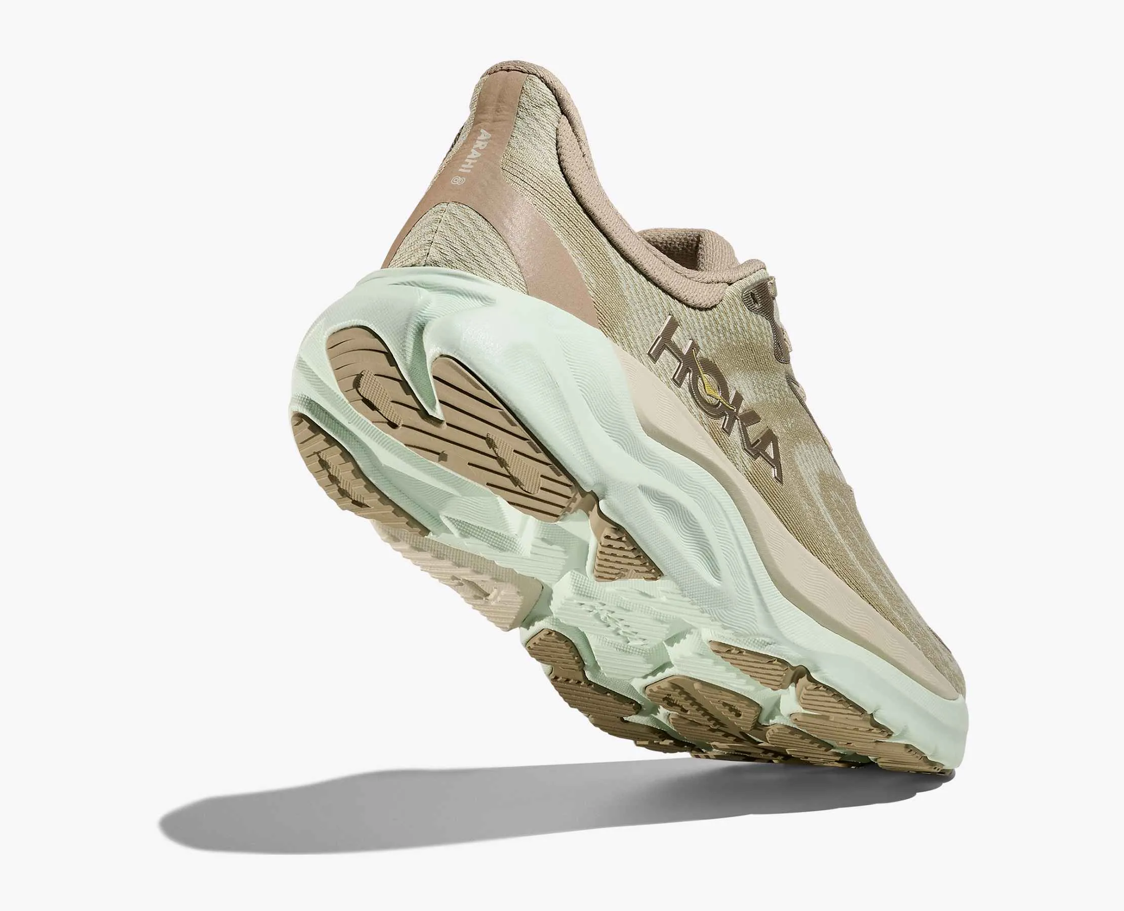 Hoka Women's Arahi 8 Oyster Mushroom Truffle Salt sold by Orleans Shoe Co.