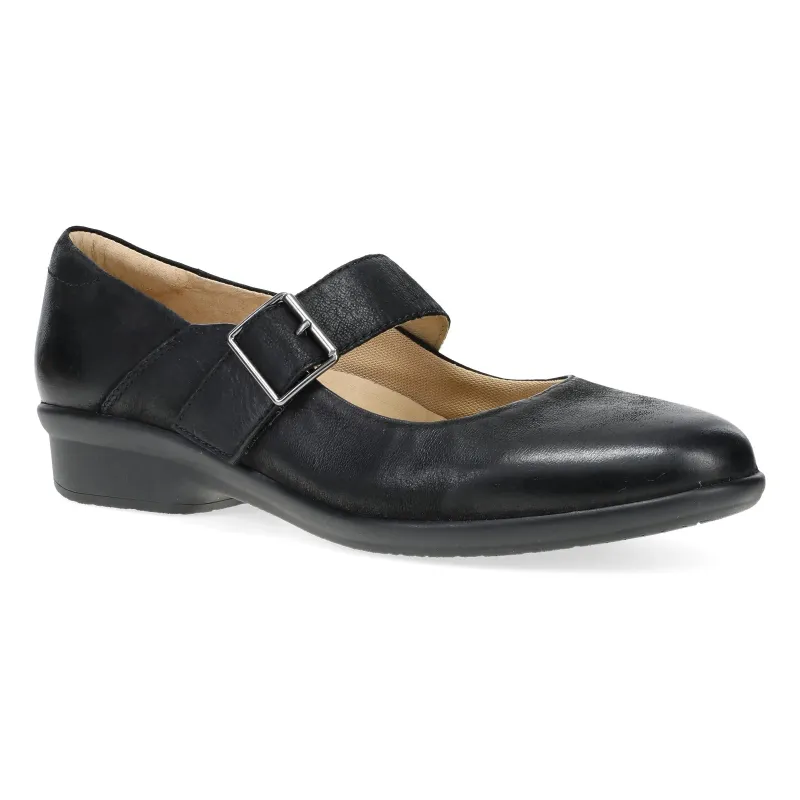 Dansko Women's Collette Burnished Nubuck Black sold by Orleans Shoe Co.