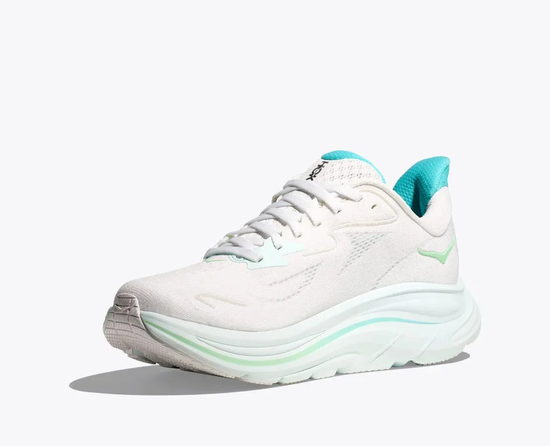 Hoka Women's Clifton 10 White Cielo Blue sold by Orleans Shoe Co. product image thumbnail 3
