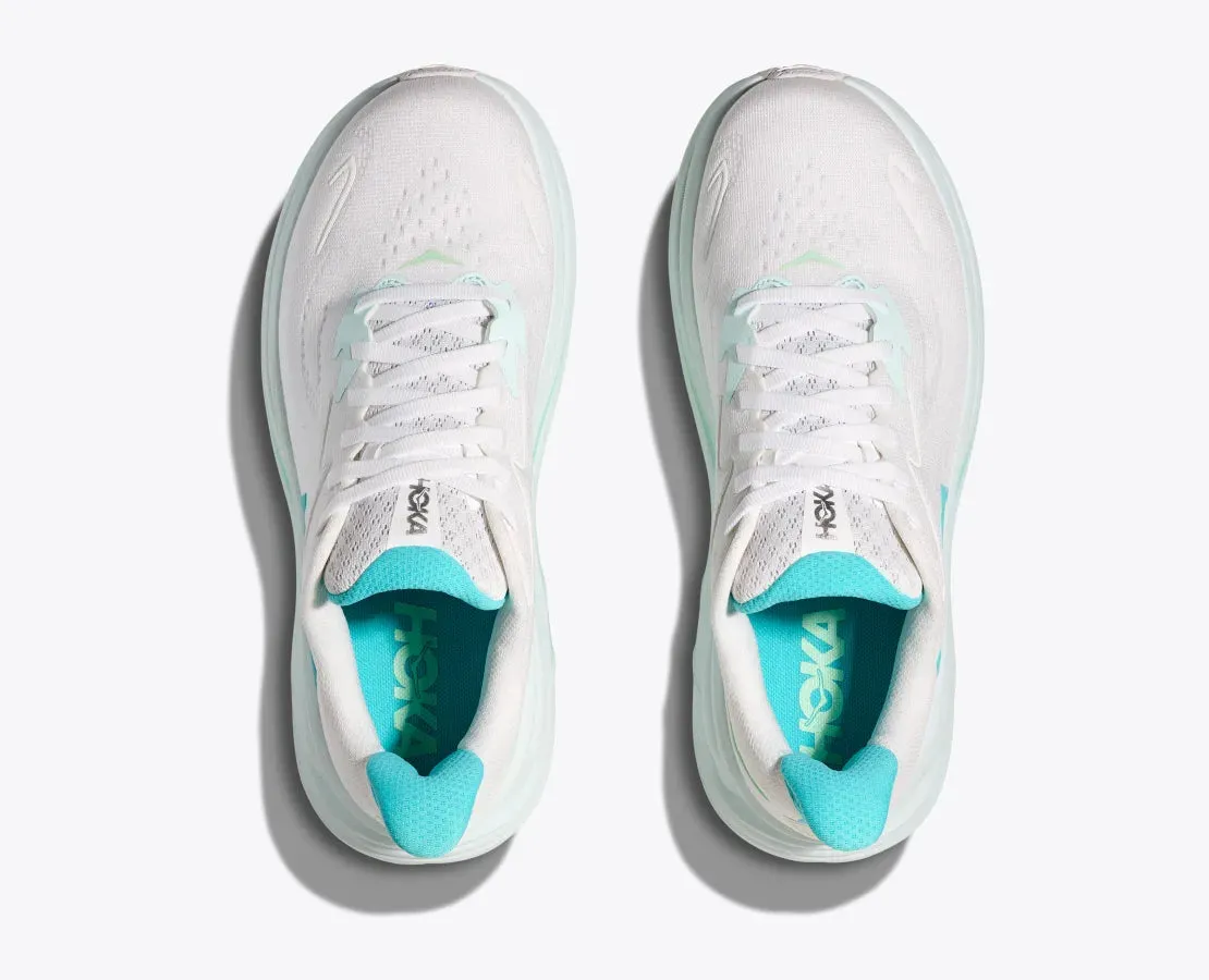 Hoka Women's Clifton 10 White Cielo Blue sold by Orleans Shoe Co. product image thumbnail 4