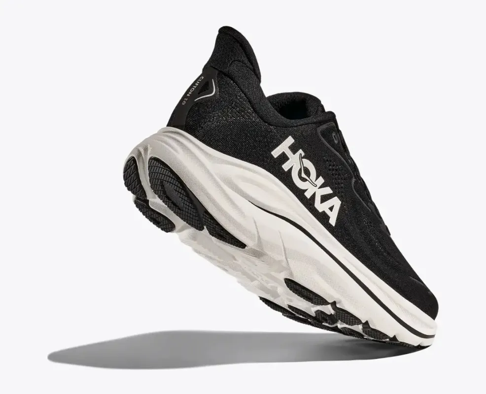 Hoka Men's Clifton 10 Black White sold by Orleans Shoe Co.