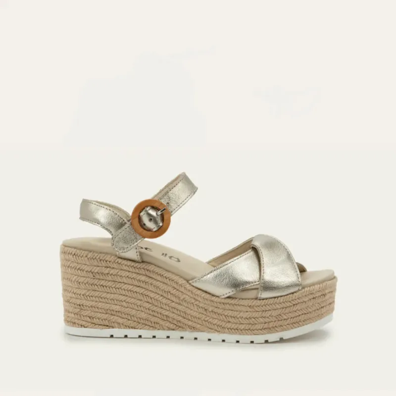 Naot Women's Marbella Gold Radiant Leather sold by Orleans Shoe Co.