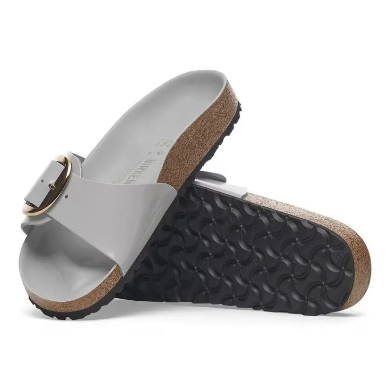 Birkenstock Women's Madrid Big Buckle High Shine Stone Coin sold by Orleans Shoe Co.