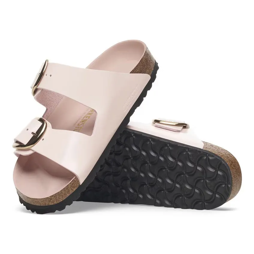 Birkenstock Women's Arizona Big Buckle High Shine Light Rose sold by Orleans Shoe Co.