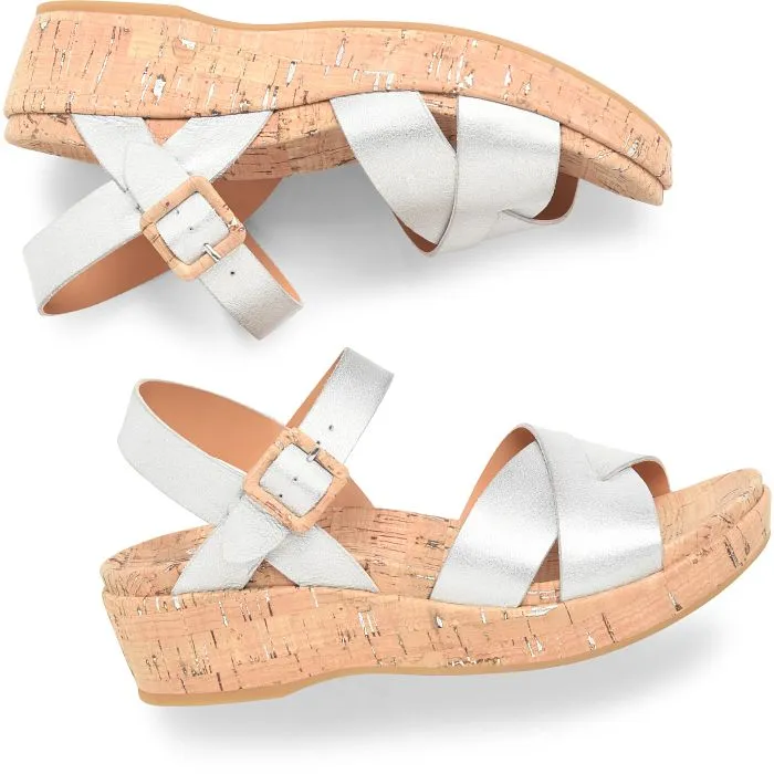Kork Ease Women's Myrna 2.0 Silver Metallic Wedge Sandal sold by Orleans Shoe Co. product image thumbnail 2