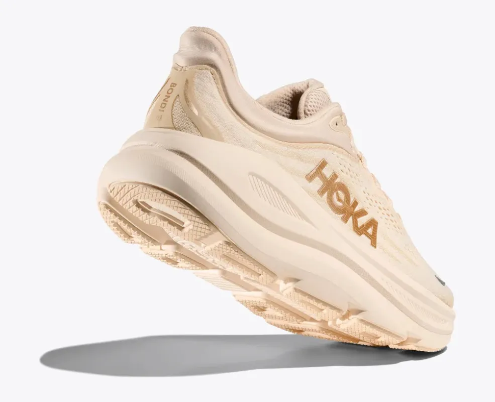 Hoka Women's Bondi 9 Vanilla Birch sold by Orleans Shoe Co.