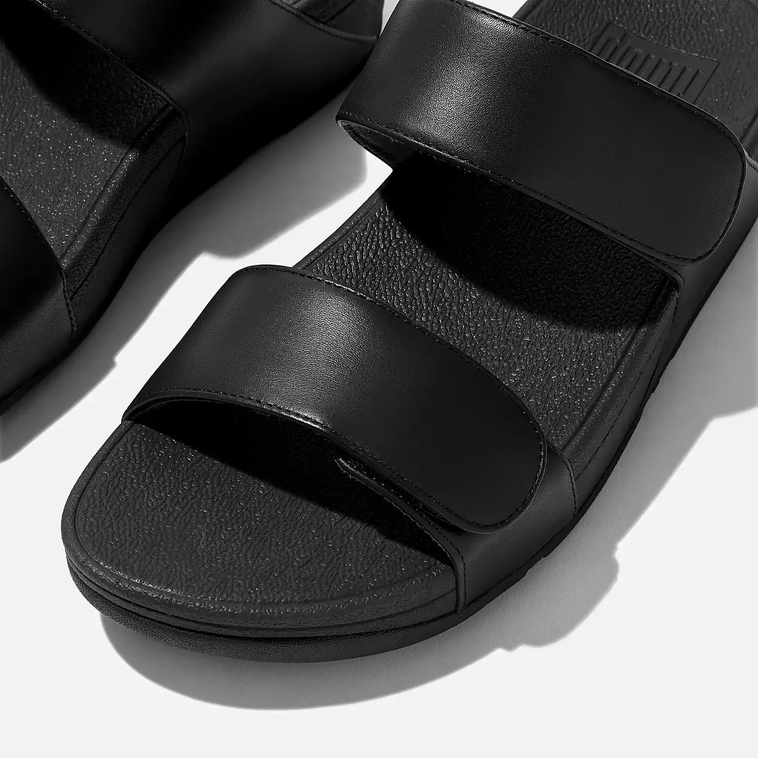FitFlop Women's Lulu Adjustable Leather Slides All Black sold by Orleans Shoe Co. product image thumbnail 3