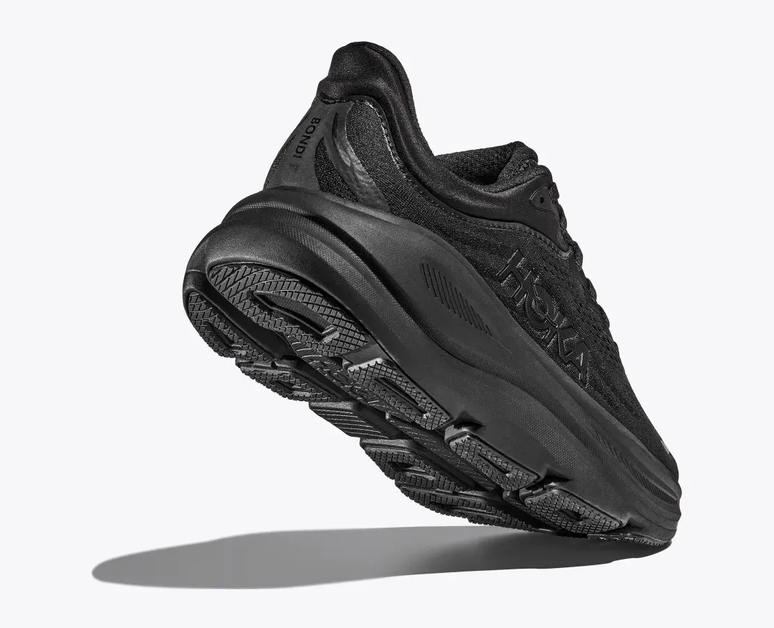 Hoka Men's Bondi 9 Black Black sold by Orleans Shoe Co.