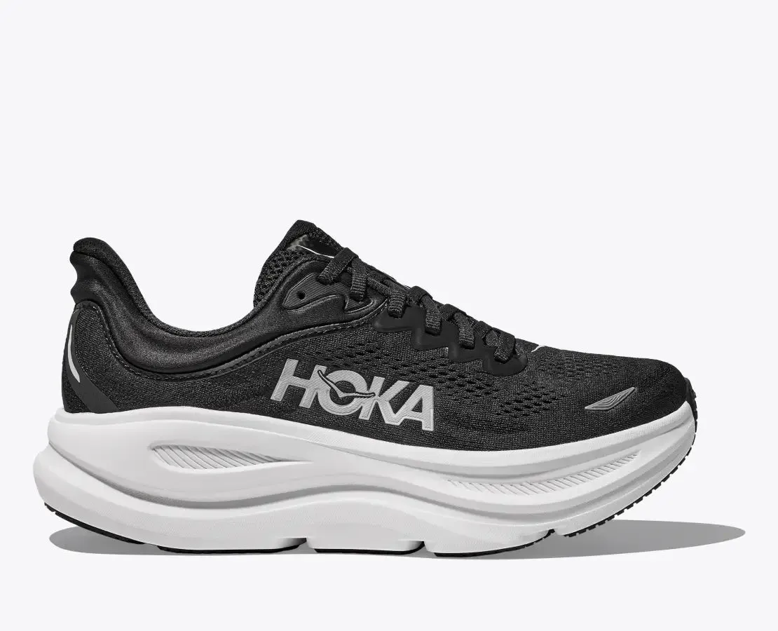 Hoka Men's Bondi 9 Black White sold by Orleans Shoe Co. product image thumbnail 2