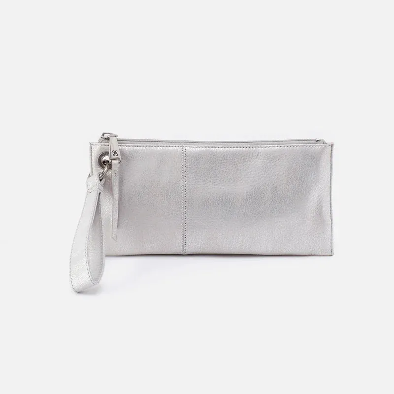 Hobo Vida Wristlet Silver sold by Orleans Shoe Co.