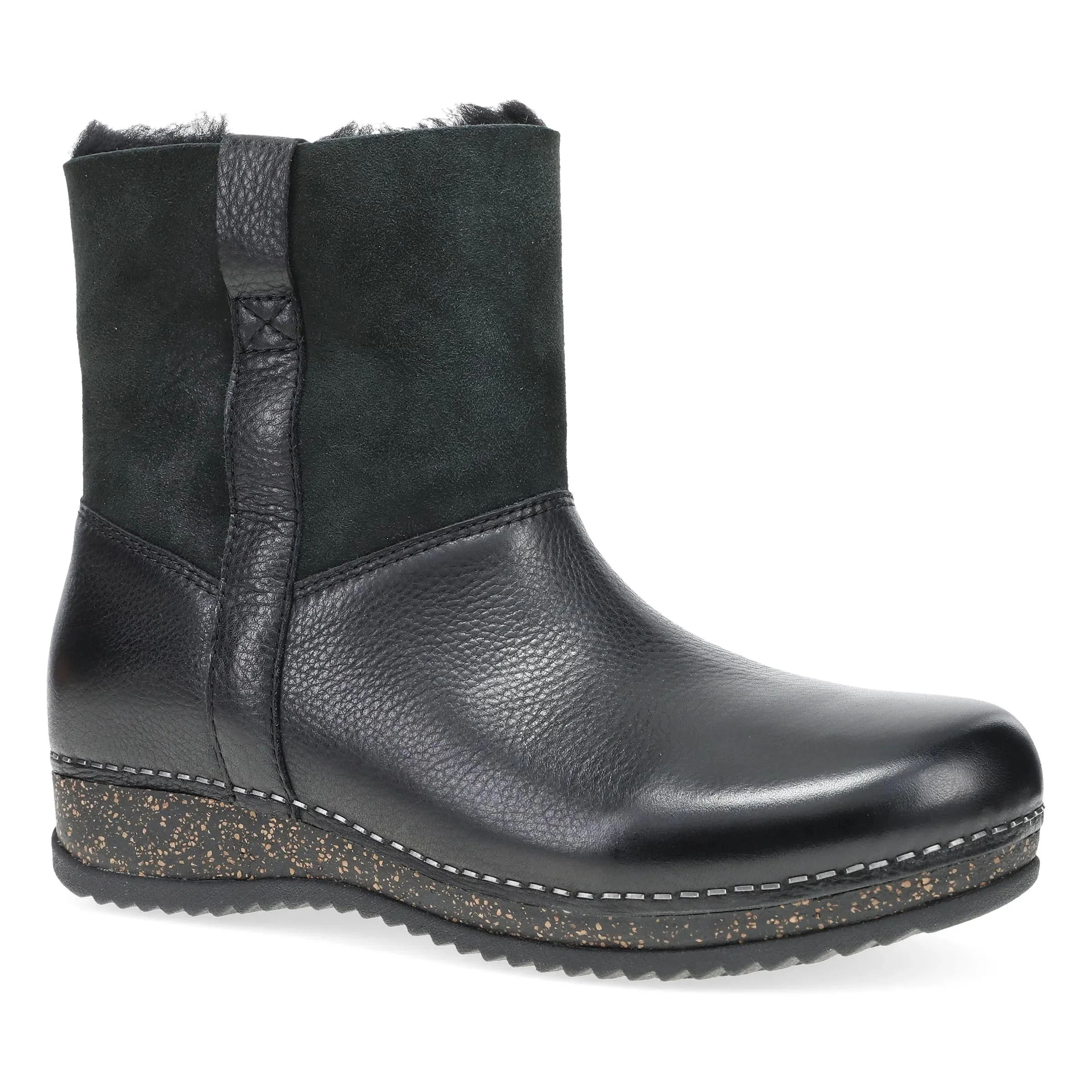 Dansko Women's McKenzie Waxy Milled Black sold by Orleans Shoe Co.