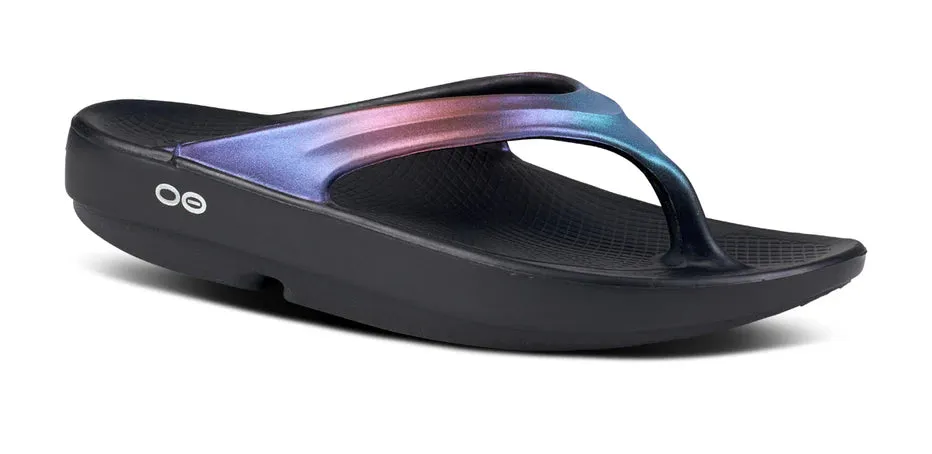 OOfos Women's OOlala Luxe Midnight Spectre sold by Orleans Shoe Co.