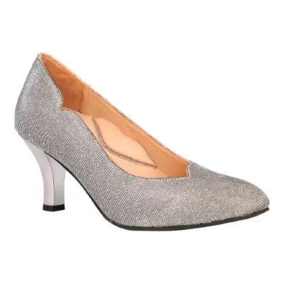 L'Amour Des Pieds Women's Bamelle Pewter Dance Glitter sold by Orleans Shoe Co.