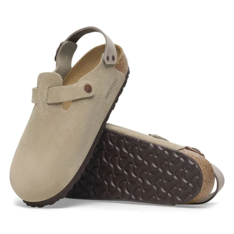 Birkenstock Tokio II Suede Taupe sold by Orleans Shoe Co.
