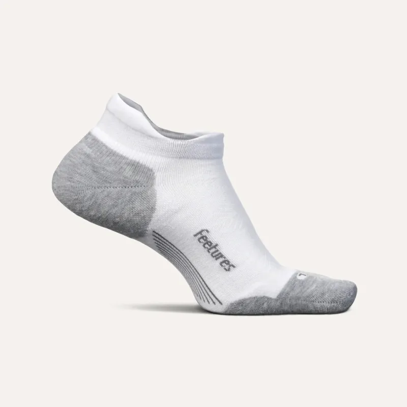 Feetures Elite Max Cushion No Show Tab White Grey sold by Orleans Shoe Co.