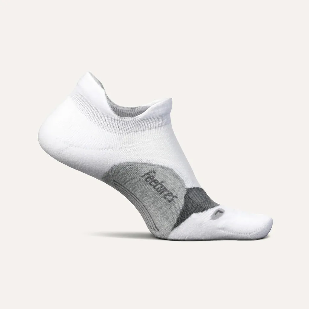 Feetures Elite Light Cushion No Show Tab White Grey sold by Orleans Shoe Co.
