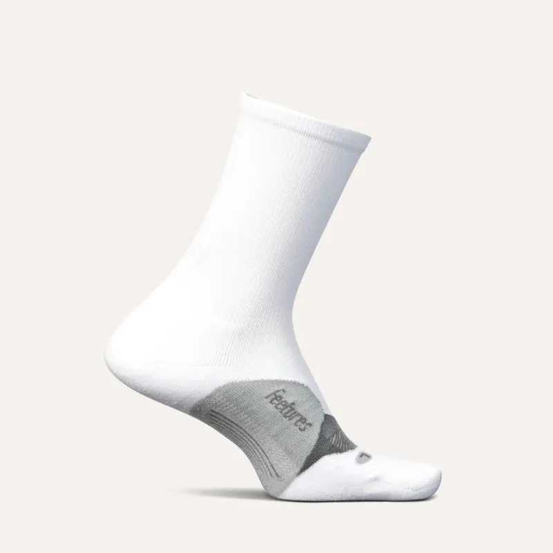 Feetures Elite Light Cushion Mini Crew White sold by Orleans Shoe Co.