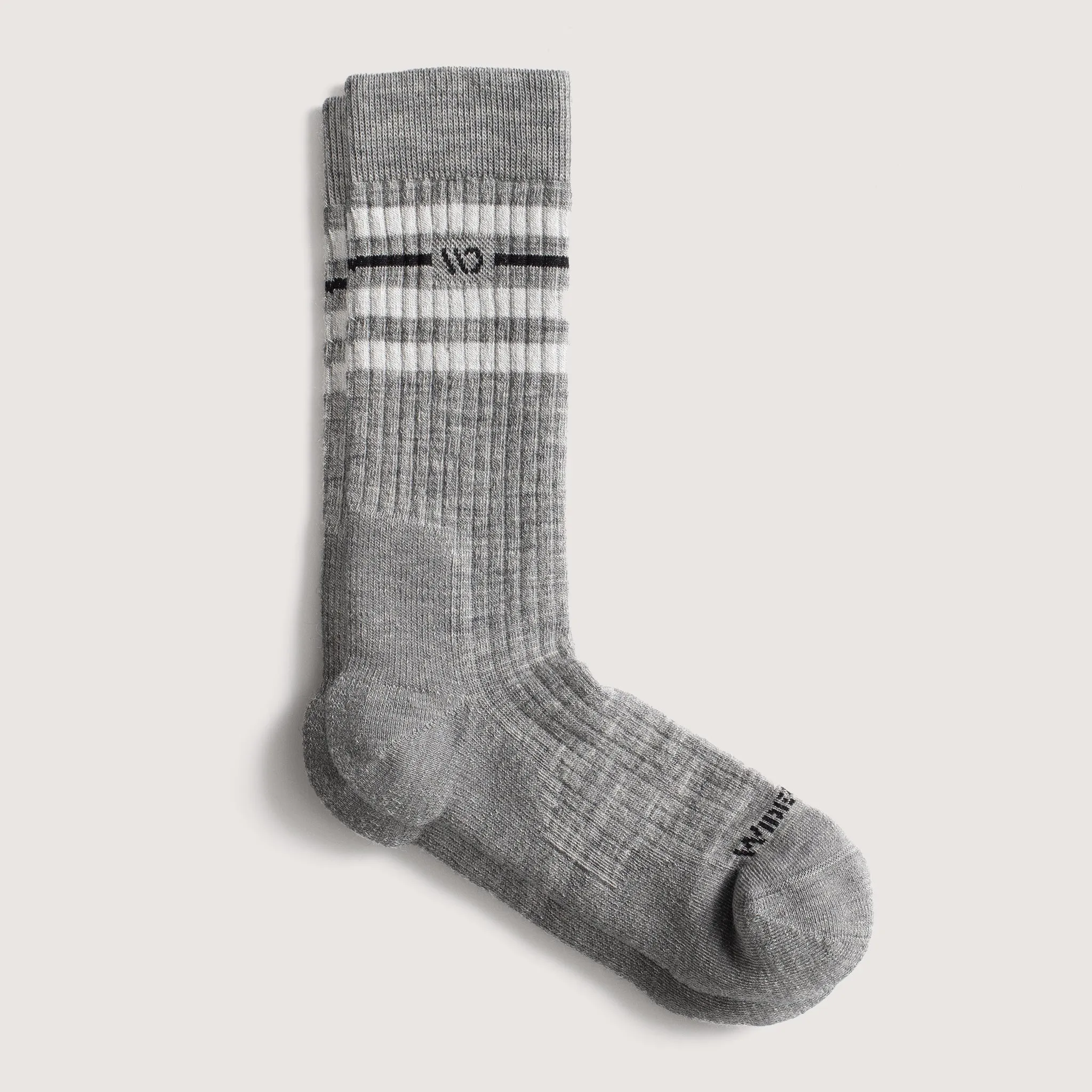 Wide Open Men’s Vitage Striped Cushioned Crew Socks Light Gray 9002 sold by Orleans Shoe Co.