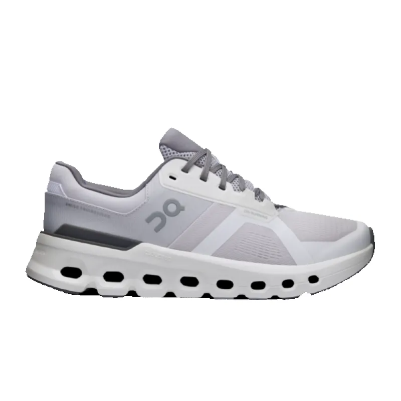 On Men’s Cloudrunner 2 Frost White sold by Orleans Shoe Co.