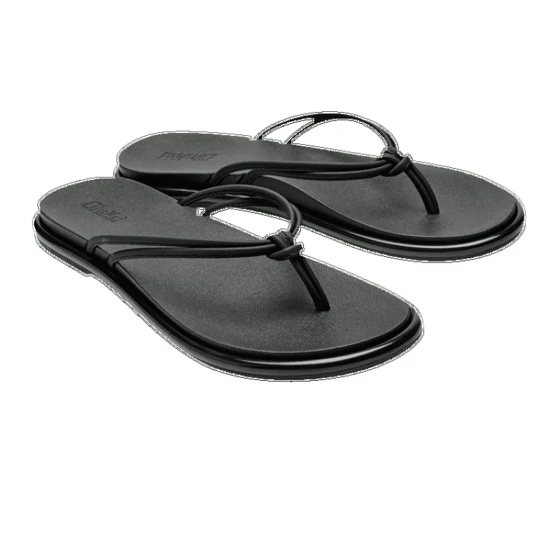 Olukai Women’s ‘Aka Black Black sold by Orleans Shoe Co.