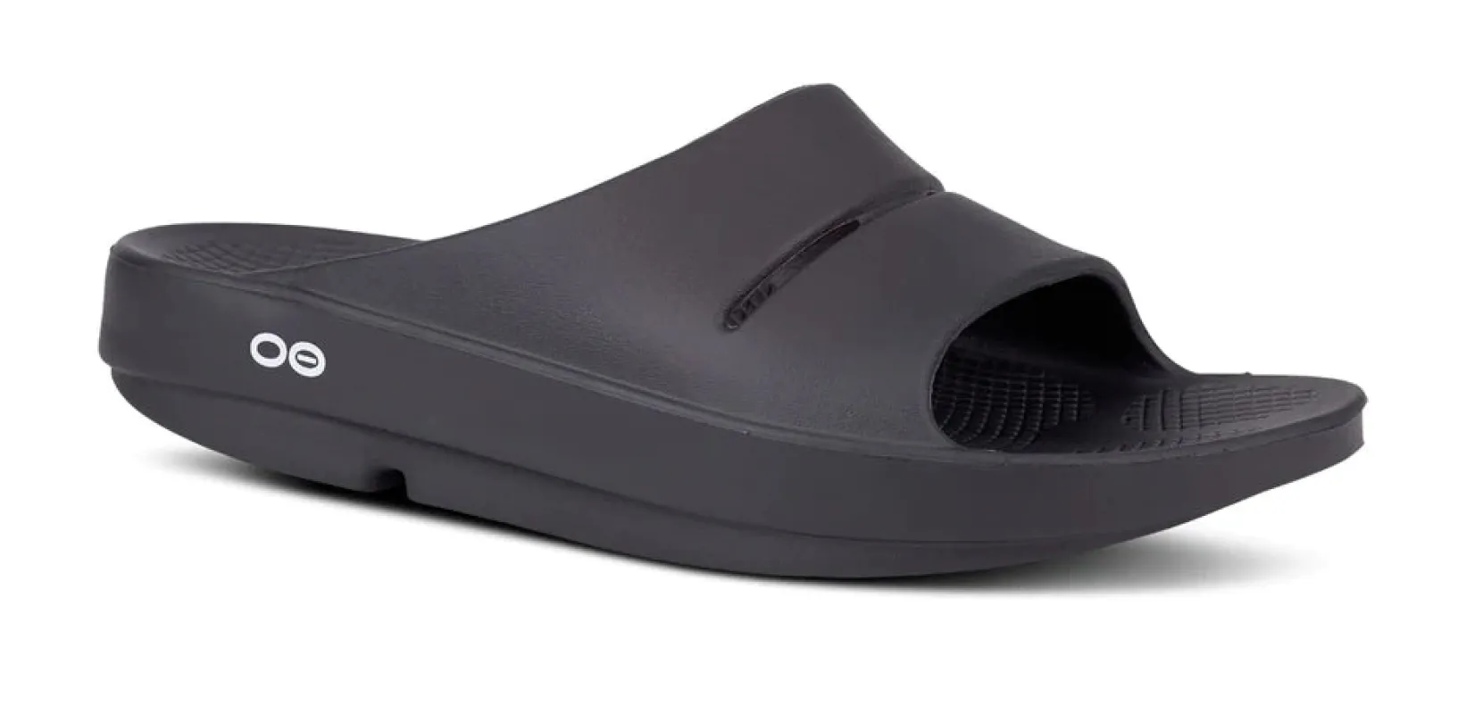 OOfos Unisex OOahh Black sold by Orleans Shoe Co.