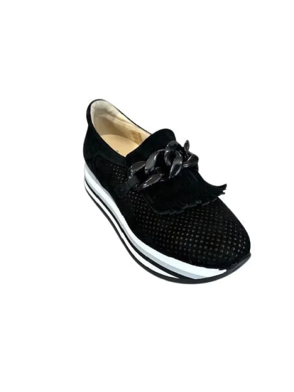 Softwaves Women's Caddie Platform Loafers Black sold by Orleans Shoe Co.