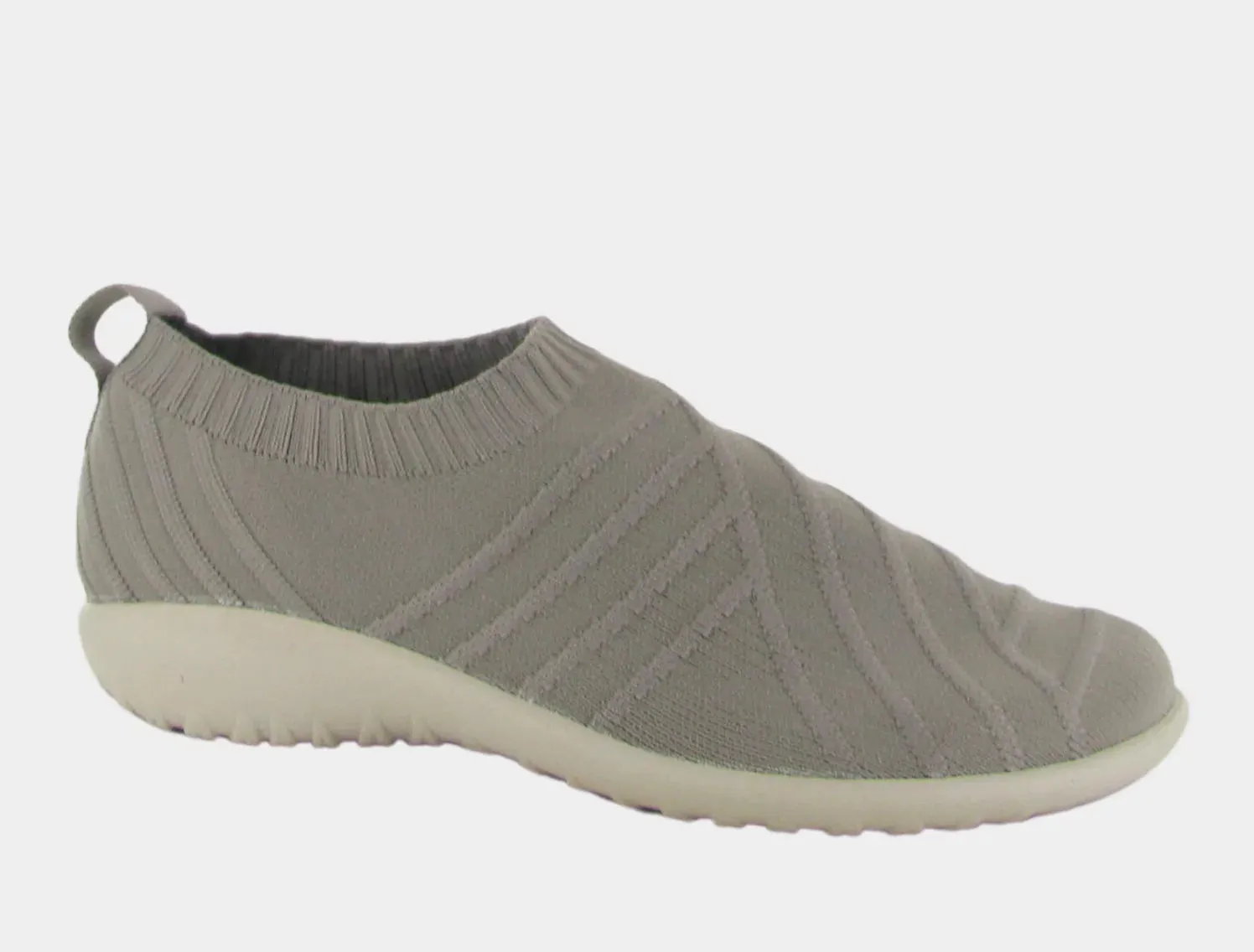 Naot Women’s Okahu Taupe Knit sold by Orleans Shoe Co.