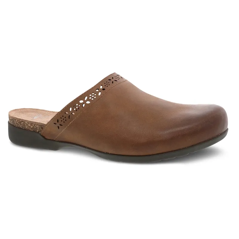 Dansko Women’s Robbie Burnished Nubuck Tan sold by Orleans Shoe Co.
