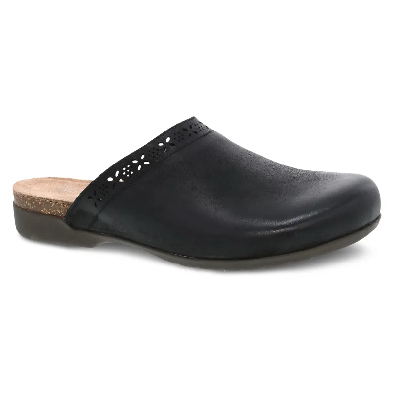 Dansko Women’s Robbie Burnished Nubuck Black sold by Orleans Shoe Co.
