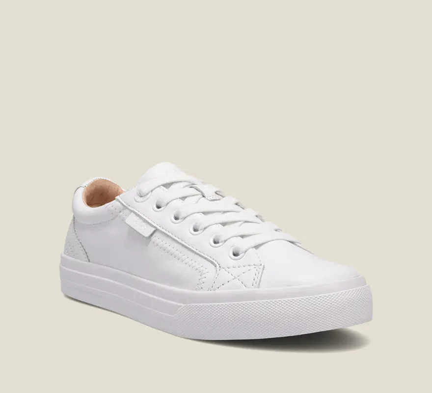 Taos Women’s Plim Soul Lux White Leather sold by Orleans Shoe Co.