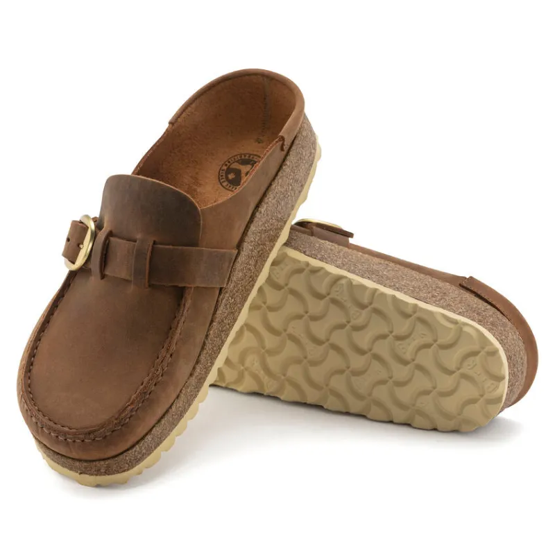 Birkenstock Buckley Oiled Leather Cognac sold by Orleans Shoe Co.