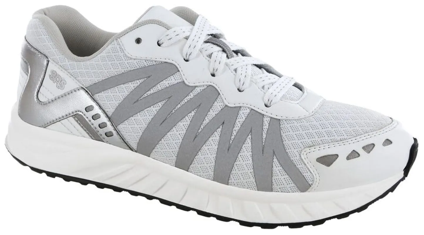 SAS Women's Tempo White Silver sold by Orleans Shoe Co.