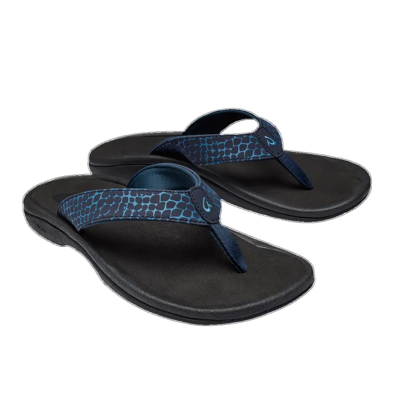 Olukai Women’s Ohana Pa’i Trench Blue Mo’o sold by Orleans Shoe Co.
