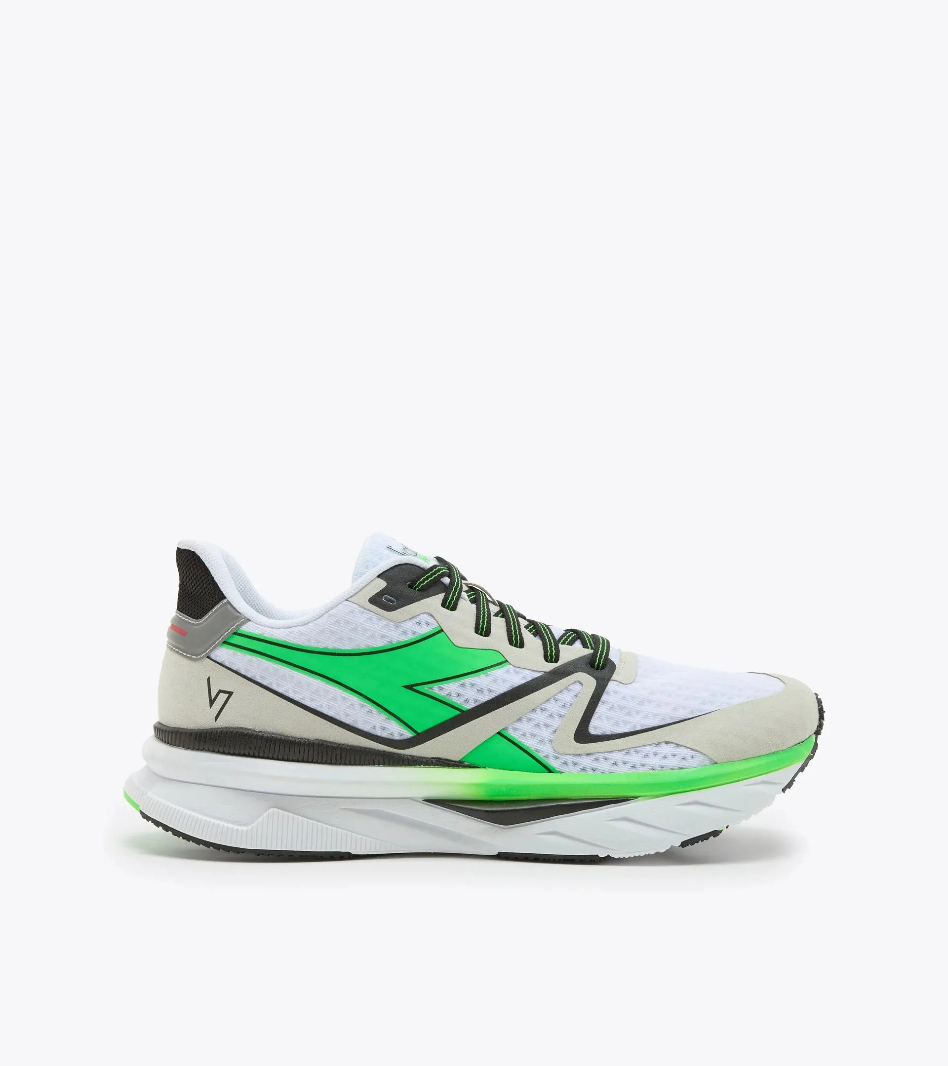 Diadora Men’s Atomo V7000 White Green Fluo Black sold by Orleans Shoe Co.