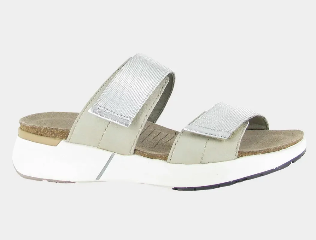 Naot Women's Calliope Soft Ivory Soft Silver Leather sold by Orleans Shoe Co.