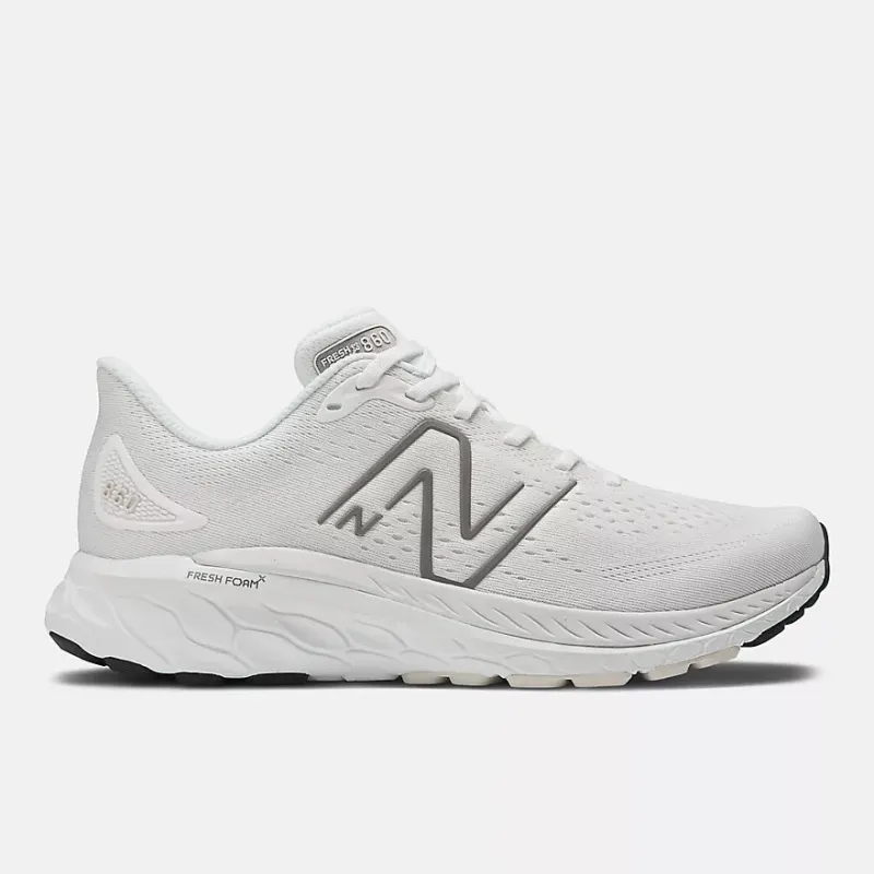 New Balance Men’s Fresh Foam X M860W13 White Silver Metallic Reflection sold by Orleans Shoe Co.