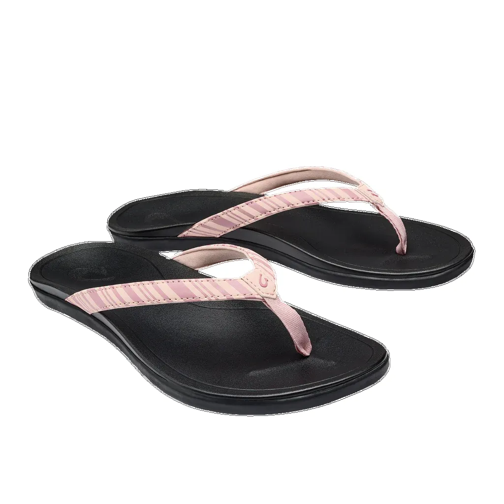 Olukai Women’s Ho’opio Pink Clay Stripe sold by Orleans Shoe Co.