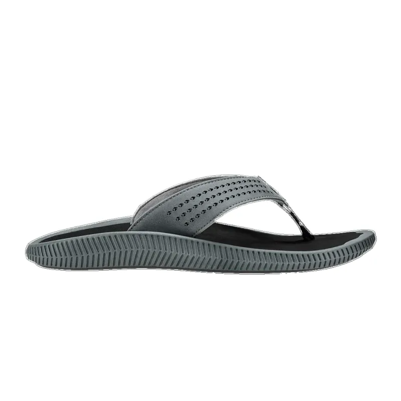 Olukai Men’s Ulele Dark Shadow Black sold by Orleans Shoe Co.