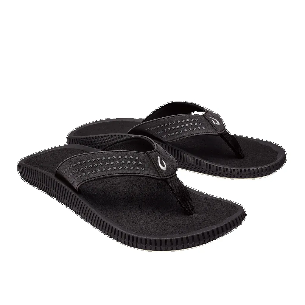 Olukai Men’s Ulele Black Black sold by Orleans Shoe Co.