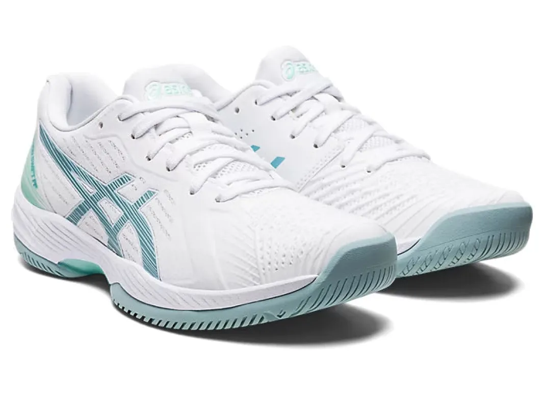 ASICS Women’s Solution Swift FF White Smoke Blue sold by Orleans Shoe Co.
